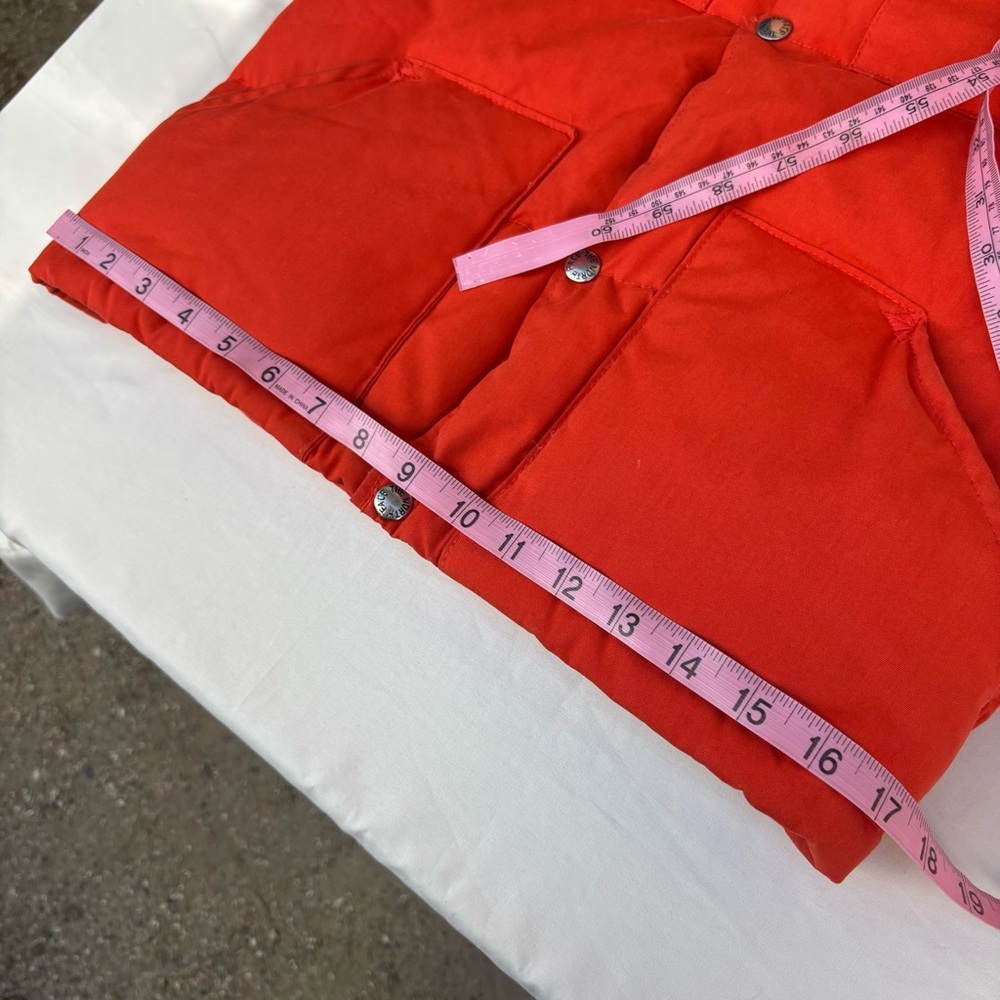 Vintage North Face Puffer Vest Large Goose Down Orange Jacket 70s Rare unisex - Picture 10 of 10
